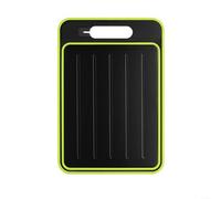 Plateau de décongélation rapide 4 en 1 en aluminium et planche à découper avec aiguiseur d'assiette et râpe à ail, passe au lave-vaisselle pour une préparation pratique des aliments (L)