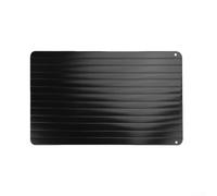 Plateau de décongélation rapide en aluminium pour viande, poisson et repas réfrigérés, plaque de décongélation efficace pour cuisine, outil de décongélation naturel sans alimentation, noir (S)