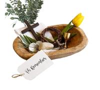 Plateau De Décoration De Pâques, Design Inspiré De La Foi, 20 Cm, Ensemble De Plateaux De Décorations Chrétiennes, Kit Oh Remember, Accent De Table De Culte, Pour Les Bureaux De Fête D'anniversaire De