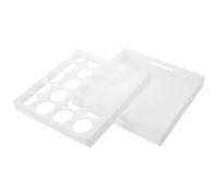 Plateau de Distribution de Remède à 20 Compartiments Ronds | Sections Marquées Individuellement, Blanc, pour Centres de Santé et Soins à Domicile Chroniques