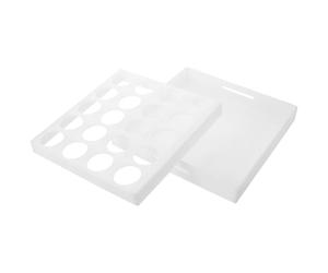 Plateau de Distribution de Remède à 20 Compartiments Ronds | Sections Marquées Individuellement, Blanc, pour Centres de Santé et Soins à Domicile Chroniques