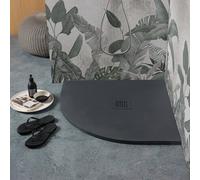PLATEAU DE DOUCHE ANGULAIRE 90X90 EN RÉSINE ANTHRACITE MUSE