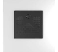 PLATEAU DE DOUCHE CARRÉ 80X80 NOIR MAT DELFINO