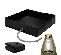 Plateau de douche pliable - Plateau de douche de camping pliable | Base d'enclos pliable en plein air | Auvent au design surélevé avec trou de drainage pour camping