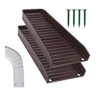 Plateau de drainage à bec verseur - 2 pièces - Bloc anti-éclaboussures de pluie - Protection contre les éclaboussures de gouttière | Rallonge de bec vers le bas, bloc anti-éclaboussures pour protéger