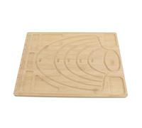 Plateau de fabrication de bijoux en perles, tapis de conception de colliers avec mesures en pouces, planche à perles en bambou naturel pour organiser les perles et concevoir des