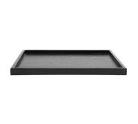 Plateau de Forme rectangulaire Plateau à thé en Bois Massif Noir Café Snack Food Repas Plateau de Service Polyvalent pour café Restaurant Hôtel Home Shop 4 Tailles Disponibles(36 * 27cm)
