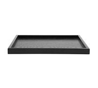 Plateau de Forme rectangulaire Plateau à thé en Bois Massif Noir Café Snack Food Repas Plateau de Service Polyvalent pour café Restaurant Hôtel Home Shop 4 Tailles Disponibles(30 * 24cm)