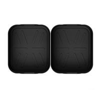Plateau de friteuse réutilisable en silicone compatible avec AF500 DualZone - Panier flexible pliable pour cuisine MegaZone - Passe au lave-vaisselle - Gris (2))