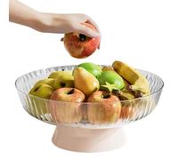 Plateau De Fruits De Drainage Domestique - Centre De Table Stable Et Solide | Bol Porte-pièce Maîtresse Et Élégant Pour Fruits, Collations Légumes | Base Blanche Avec Accent Rose, Pour Fête, Ma