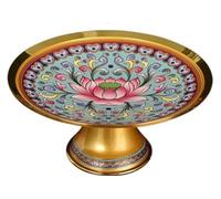 Plateau de fruits d'offrande Plaque Foguo en alliage, plaque d'offre de 7,1 x 2,5 pouces