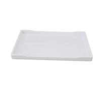 Plateau de Fruits Moderne Plateau en Plastique rectangulaire Minimaliste Moderne avec Un Fond antidérapant pour la Salle de réception de Cuisine à la Maison (Blanco)