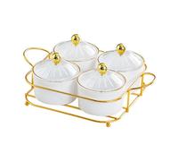 Plateau de fruits secs et de noix, assiette de collation de fruits, ensemble d'assiettes de fruits secs, plateau de service divisé, assiette d'apéritif à 4 grilles, pot à biscuits for comptoir de cuis