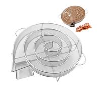 Plateau de fumée à granulés - Outils de cuisson pour grille en acier, Boîte à fumeur de copeaux chauds de poudre de bois | Générateur de fumée chaude/froide pour barbecue