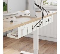 vidaXL Plateau de gestion de câbles moderne – 2 pièces – Anthracite – Métal résistant à la rouille