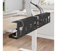 Plateau de gestion de câbles sous le bureau 2 pcs Acier Organisateur vidaXL vida