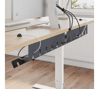Plateau de gestion de câbles sous le bureau 2 pc Acier des Organisateur vidaXL v