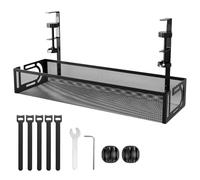 Plateau De Gestion des Câbles, Cable Management, Chemins De Câbles, Cable Management Bureau, Rangement Cable Bureau, Cache Cable Bureau, Organisateur De Câbles pour Ranger Les Câbles, Noir