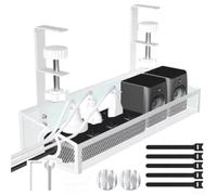 Plateau de gestion des câbles réglable, sous le bureau pour garder votre espace de travail bien rangé, organiseur de cordon métallique, support en métal pour bureau, maison, accessoires informatiques