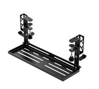 Plateau de gestion des câbles robuste sous le bureau - Déambulateur de câbles de grande capacité avec design facile d'accès pour bureau de jeu et configuration PC, noir, 44 x 10 cm