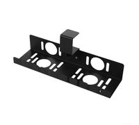 Plateau de gestion des câbles sans installation de poinçon, acier au carbone solide pour l'organisation sous le bureau (noir)