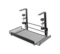 Plateau de gestion des câbles sous le bureau avec hauteur d'étagère réglable de 4,5 à 8,5 cm, panier de rangement en fil d'acier au carbone pour le rangement des cordons, rangement des câbles de