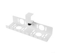 Plateau de gestion des câbles sous le bureau avec installation sans perforation, construction en acier au carbone épais pour cordons d'alimentation et câbles de données à domicile (blanc)