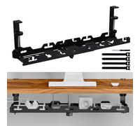 Plateau de Gestion des Câbles sous Le Bureau Rétractable de 44,5cm à 72cm Passe-Câbles pour Bureau Cable Management Tray Organisateur pour Bureau à Domicile Noir