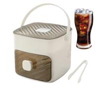 Plateau de glace avec couvercle, plateaux de glace congélateur - Boîte à double couche portable pour le cube effrayant - Bac organisateur de grande capacité avec poignée pour la fête, la vie