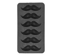 Plateau de glace en silicone en forme de moustache Grade de nourriture noire flexible Easy Retirez le moule à glaçons pour la cuisine à la maison