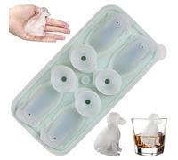 Plateau de glaçon mignon 4-cavity Labrador Dog Ice Cube Trays 3D Dog Ice Cube Moule avec une conception d'entonnoir Lide de lid.