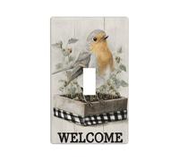 Plateau de graines en bois pour interrupteur décoratif à bascule unique pour cuisine, ferme, chambre à coucher, salle de bain