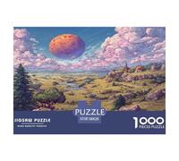 Plateau de Greenfield Papier Puzzle Jeu De Société Adulte Pièces Parfaitement Assorties 1000 Pièces Plateau Vert de la Dôme de la Lune Casse-tête Qualité Premium pour Adultes 38x26cm/1000pcs