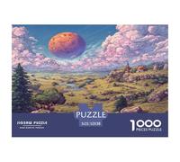 Plateau de Greenfield Puzzles Jeu De Société Adulte Pièces Parfaitement Assorties 1000 Pièces Plateau Vert de la Dôme de la Lune Casse-tête Qualité Premium pour Adultes 52x38cm/1000pcs