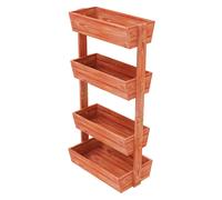 Plateau de jardin surélevé, très grande taille, construction solide en bois, orange