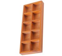 Plateau de Jardinière D'intérieur en Bois, 10 Compartiments Rustique | Bords Surélevés, pour Pots en Terre Cuite et Mini Jardinières, Usage Intérieur, Fenêtre