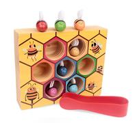 Plateau De Jeu De Ruche Pour Enfants, Jouets Montessori, Clip De Cognition En Couleur, Jouet De Petite Abeille, Apprentissage En Bois, Jeux Éducatifs