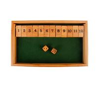 Plateau De Jeu En Bois Avec 12 Chiffres Et Dés, Puzzle, Jouets Éducatifs Montessori Pour Enfants