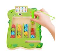 Plateau de jeu labyrinthe magnétique | Puzzle en bois dinosaure - Planche d'activité - Jouet sensoriel éducatif pour