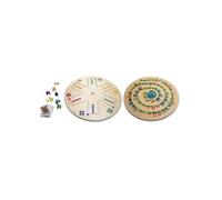 Plateau De Jeux De Societe En Bois 3 En 1 : Oie, Ludo, Toc - Plateau Geant Xxl 45 Cm - Jeu Classique Famille - Coffret Multi-Jeux