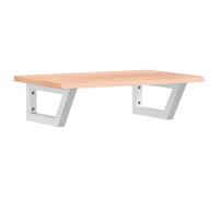 Plateau de lavabo avec support en acier et chêne massif - Ensemble de meubles de salle de bain pour salle de bain moderne, durable et stable - Solution élégante pour un design élégant de salle de bain