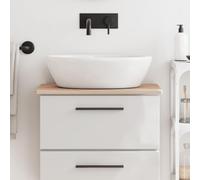 Plateau de lavabo en bois de hêtre massif - 60 x 40 x 1,5 cm - Imperméable - Résistant aux rayures - Découpable - Pour cuisine, salle de bain, atelier, bricolage, île de cuisine