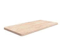Plateau de lavabo en chêne massif - 80 x 40 x 2,5 cm - Plan de travail de cuisine non traité - Planche de table pour salle de bain, atelier, bureau, bricolage, île de cuisine