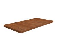 Plateau de lavabo marron foncé en chêne massif 80 x 40 x 2,5 cm, résistant aux rayures et imperméable, polyvalent comme plan de travail, plateau de table, plan d'établi ou meuble de salle de bain