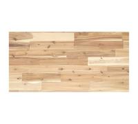 Plateau de lavabo non traité en bois d'acacia massif, 100 x 40 x 2 cm, rectangulaire, robuste, durable, polyvalent, pour salle de bain, cuisine, garage, grain de bois naturel, entretien facile