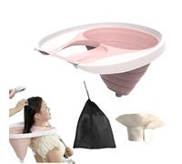 Plateau De Lavage De Cheveux Portable - Bassin Gonflable Pour Évier De Shampoing, Tube De Drainage Pour Collecte D'eau, Kit De Nettoyage Pour Rinçage Des Cheveux, Soins Pour Femmes Enceintes Et Person