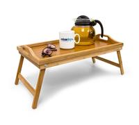 Relaxdays 10012858 plateau de lit bambou 50 x 30 cm G