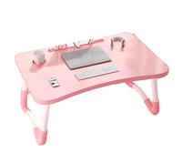 Plateau de lit pliable pour ordinateur portable 60 x 40 x 28 cm avec emplacement pour porte-gobelet, idéal pour une utilisation sur un canapé, bureau multifonction pour bureau à domicile