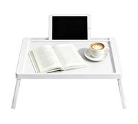 Plateau de lit pliable pour ordinateur portable pour lit et canapé (blanc)