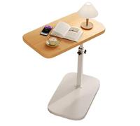 Plateau de lit réglable - Table de chevet rotative à 360° avec dessus épais - Utilisation polyvalente pour chambre à coucher et hôpital - Planche artificielle (jaune)